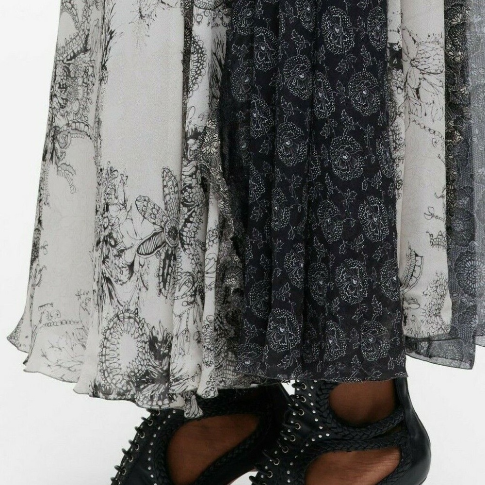 Zara Black and Gray Lace Dress - Picture 7 of 8